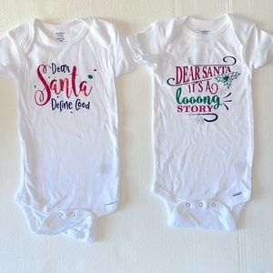 Christmas onesies 12months together